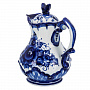 Чайник "Подарочный". Гжель, фотография 2. Интернет-магазин ЛАВКА ПОДАРКОВ