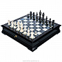 Шахматы с перламутром и фигурами из кости 45х45 см, фотография 1. Интернет-магазин ЛАВКА ПОДАРКОВ
