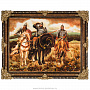 Картина янтарная "Три богатыря" 60х80 см, фотография 1. Интернет-магазин ЛАВКА ПОДАРКОВ