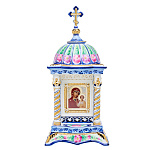 Киот настольный "Казанская Божья Матерь". Гжель