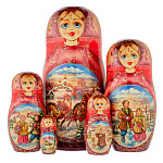Матрешка "Зима. Тройка"  5 мест
