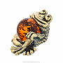 Статуэтка с янтарем "Лягушка в кувшинках", фотография 5. Интернет-магазин ЛАВКА ПОДАРКОВ