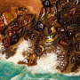 Картина янтарная "Шторм" 116х68 см, фотография 4. Интернет-магазин ЛАВКА ПОДАРКОВ