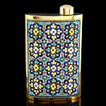 0040404 Серебро 875* ФЛЯГА БОЛЬШАЯ Эмаль, позолота в П/У 203