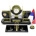 0020594/24910 Златоуст НАБОР ПИСЬМЕННЫЙ "Герб" (с флажком) позолота, в П/У