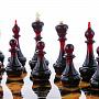 Шахматы с инкрустацией и фигурами из янтаря "Олива" 56х56 см, фотография 2. Интернет-магазин ЛАВКА ПОДАРКОВ