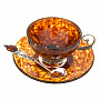 Чайная чашка из янтаря "Антик", фотография 2. Интернет-магазин ЛАВКА ПОДАРКОВ