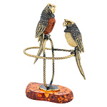 0071832/267 Птицы Попугаи - Неразлучники  Сувенир (коньячный)