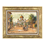 0061783-36*29см Сувенирная керамика  "МОСКВА. ХРАМ ХРИСТА СПАСИТЕЛЯ"  Багет Р.роспись