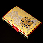 0039200  Златоуст Визитница карманная "Герб РОССИИ" в ПУ