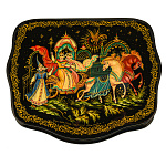 Шкатулка с художественной росписью "Золотой петушок"