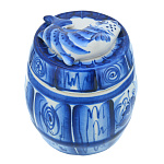 0076695 Гжель ИКОРНИЦА "РЫБКА",бочка ср