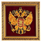 0034607/29*29см Янтарь ПАННО "ГЕРБ РФ" 29*29см ((внутренний размер)