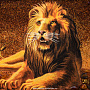 Картина янтарная "Лев" 64х84 см, фотография 3. Интернет-магазин ЛАВКА ПОДАРКОВ