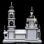 Часы из камня "Храм с колокольней" каминные, фотография 4. Интернет-магазин ЛАВКА ПОДАРКОВ