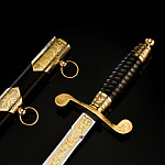 0056934 Златоуст Оружие сувенирное КОРТИК"Морской"позолота, в ПУ 