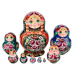 Матрешка "Цветы" 10 мест