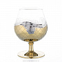 Набор из 6 бокалов для бренди "Золотая сетка. Цветы", фотография 2. Интернет-магазин ЛАВКА ПОДАРКОВ