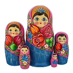 Матрешка "Розочка" 5 мест