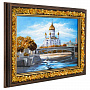Картина янтарная "Храм Христа Спасителя" 24х15 см, фотография 1. Интернет-магазин ЛАВКА ПОДАРКОВ