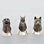 0025274 НАБОР подарочный "ЗВЕРИ":Стопки 4*5,5см 3 персовы в ПУ 