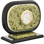 0028520/ФР Нат.камень ЧАСЫ ОВАЛЬНЫЕ позолота.