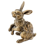 0080167 СИМВОЛ ГОДА 2023 Бронза статуэтка Кролик натуральный (заяц)