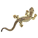  Традиции ФАБЕРЖЕ Брошь "ЯЩЕРИЦА" 5,7*2,2см 1016