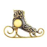 0045397/2104.4 Брошь Фигурное Катание (белый)