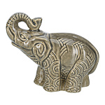 0078061 Скульптура СЛОН серый керамика 10*4*8 см