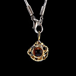 823913/1,94г Серебро 925* ПОДВЕСКА вст.Янтарь р/п