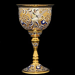 0019548 Златоуст Кубок малый с эмалью 20*12см в П/У