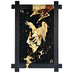 0050993/БС/785*565*35мм Янтарь Панно "СОКОЛ НА ОХОТЕ" (00-00000238)(чемодан)