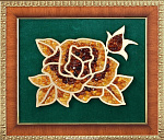 0024606/42*24см Янтарь КАРТИНА-ПАННО "Цветок" 42*24см в раме