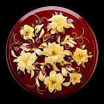 0055361-НП ПАННО "Цветы" янтарное д=50