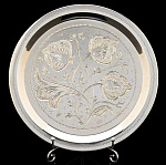 0040771 Серебро 875* ПОДНОС малый гравировка,  в П/У 195