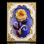 Панно янтарное "Открытка с цветами", фотография 1. Интернет-магазин ЛАВКА ПОДАРКОВ
