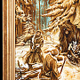 Картина янтарная "Охота на медведя", фотография 3. Интернет-магазин ЛАВКА ПОДАРКОВ