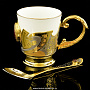 Кофейная пара (чашка, блюдце, ложка) Златоуст, фотография 5. Интернет-магазин ЛАВКА ПОДАРКОВ