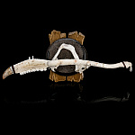  КОСТЬ КОМПОЗИЦИЯ"МИТГ",клык и букулюм моржа,красное дер