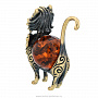 Статуэтка с янтарем "Гламурный кот", фотография 4. Интернет-магазин ЛАВКА ПОДАРКОВ