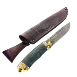 /Н-78 Златоуст НОЖ позолота, 2 резные гарды, сталь 10А-7ХНМ стабилиз. береза