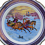 Сувенирная тарелка "Русская тройка. Зима", фотография 1. Интернет-магазин ЛАВКА ПОДАРКОВ