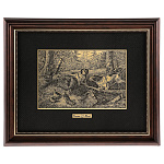 /25*32см Офорт черно-белый "Охота на куропаток" 