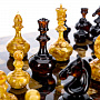 Шахматный ларец с инкрустацией и фигурами из янтаря 47х47 см, фотография 8. Интернет-магазин ЛАВКА ПОДАРКОВ