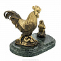 Бронзовая статуэтка "Петух с цыпленком", фотография 2. Интернет-магазин ЛАВКА ПОДАРКОВ
