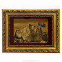 Картина на сусальном золоте "Монах на фоне горы Арарат" 46х35 см, фотография 1. Интернет-магазин ЛАВКА ПОДАРКОВ