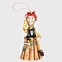 Колокольчик фарфоровый "Баба Яга в ступе", фотография 1. Интернет-магазин ЛАВКА ПОДАРКОВ