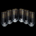 0035011/14.00388.07 ЛФЗ НАБОР ДЛЯ ВОДЫ/СОКА 6 бокалов 480мл СЕТКА ЗОЛОТО