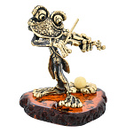 0071791/1883 Лягушка со скрипкой Сувенир (коньячный)